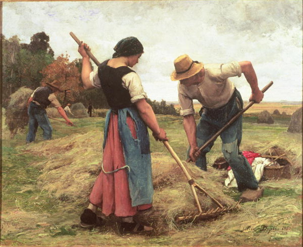 Detail of Haymaking, 1880 by Julien Dupre