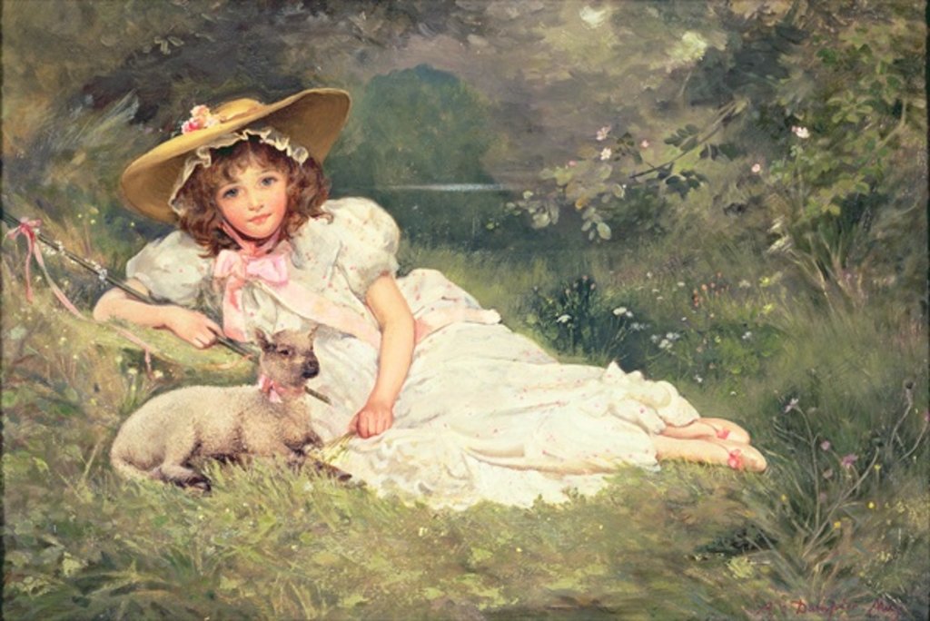 Detail of The Little Shepherdess by Arthur Dampier May