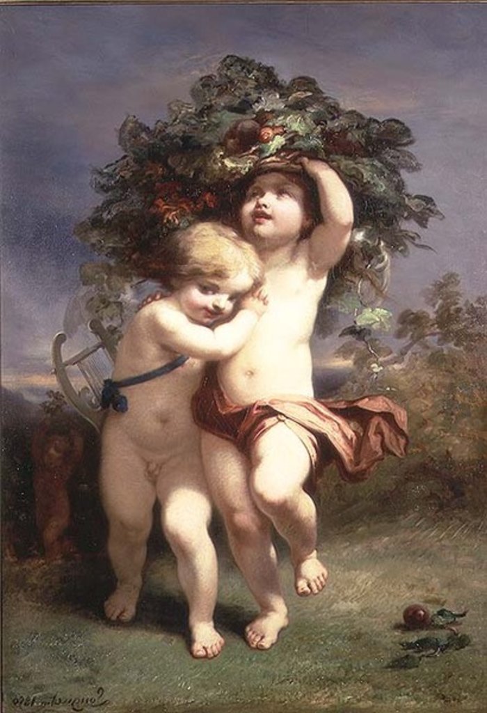 Detail of Returning before the Storm, 1850 by Alexandre Marie Longuet