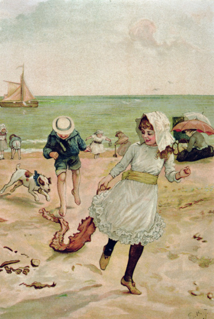 Detail of Children and Seaweed from Sunbeams by Edward Killingworth Johnson