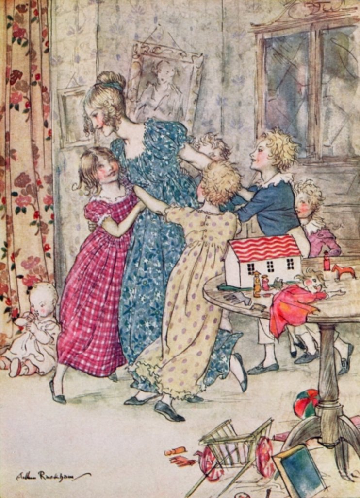 Detail of A flushed and boisterous group by Arthur Rackham