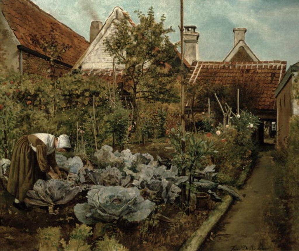 Detail of A Flemish Garden by Henri de Braekeleer