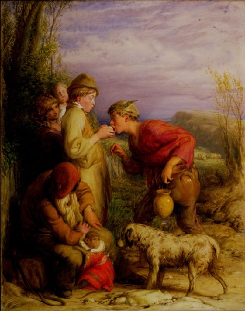 Detail of Giving a bite by William Mulready