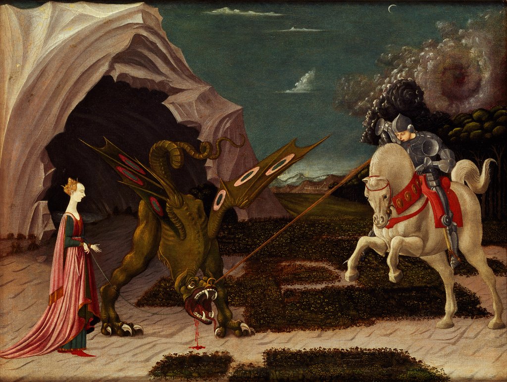 Detail of St. George and the Dragon, c.1470 by Paolo Uccello
