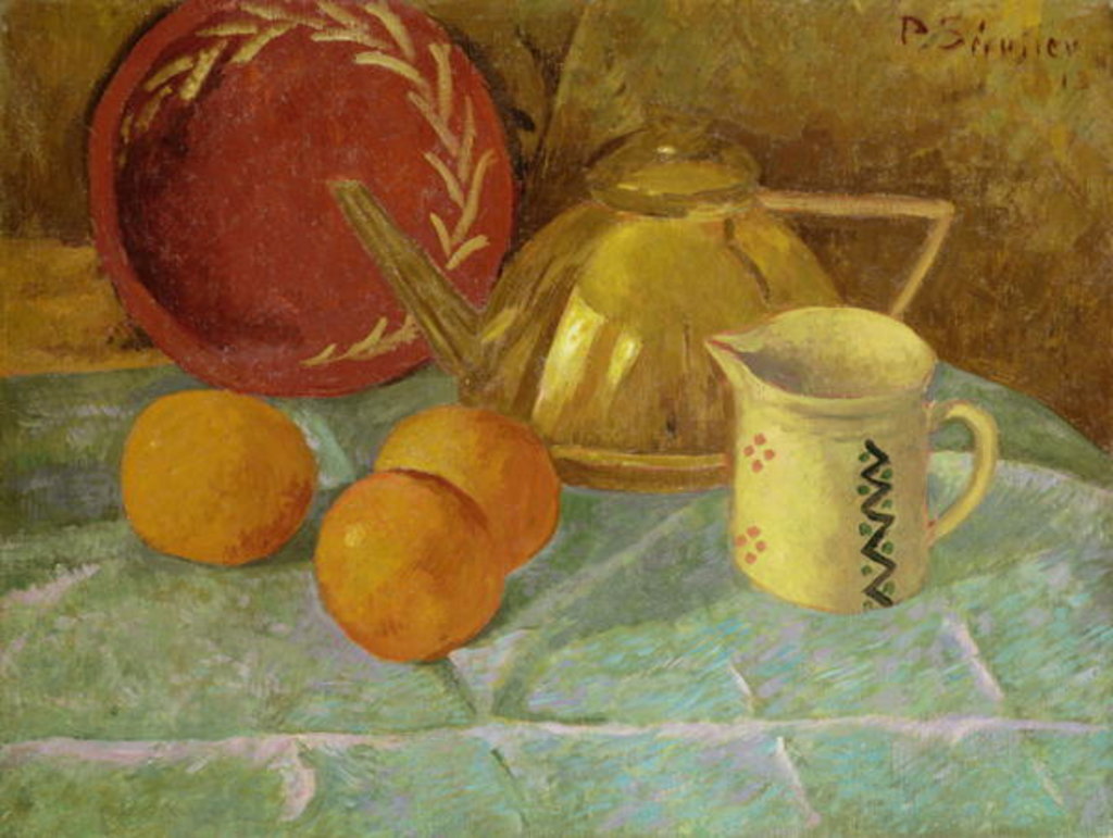Detail of Still Life with Fruit and a Pitcher or Synchronization in Yellow, 1913 by Paul Serusier