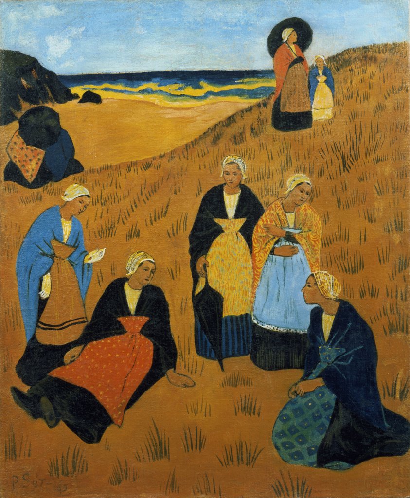 Detail of Young Breton Women wearing Shawls, or The Girls of Douarnenez, 1895 by Paul Serusier