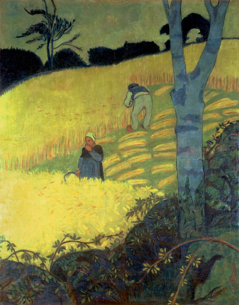 Detail of Harvest Scene by Paul Serusier