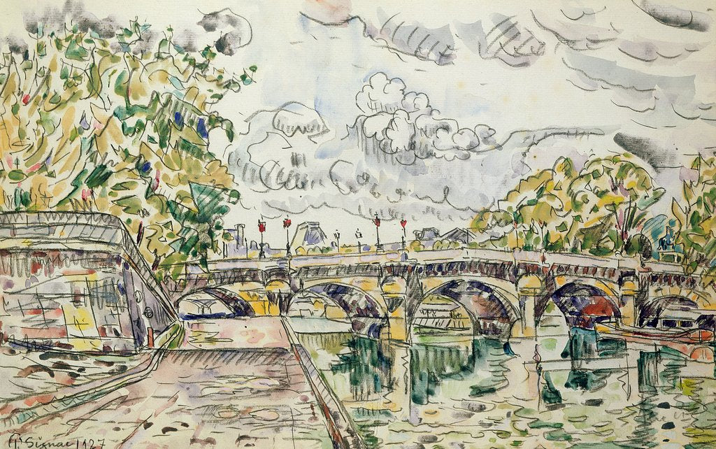 Detail of The Pont Neuf, Paris, 1927 by Paul Signac