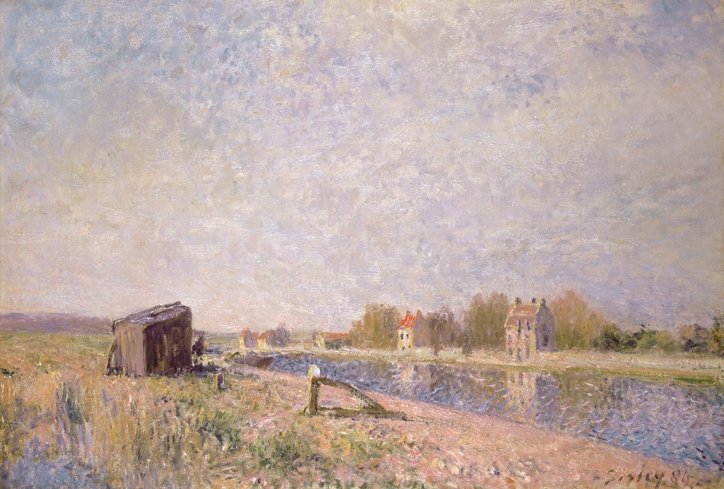 Detail of The Loing at Saint-Mammes, 1884 by Alfred Sisley
