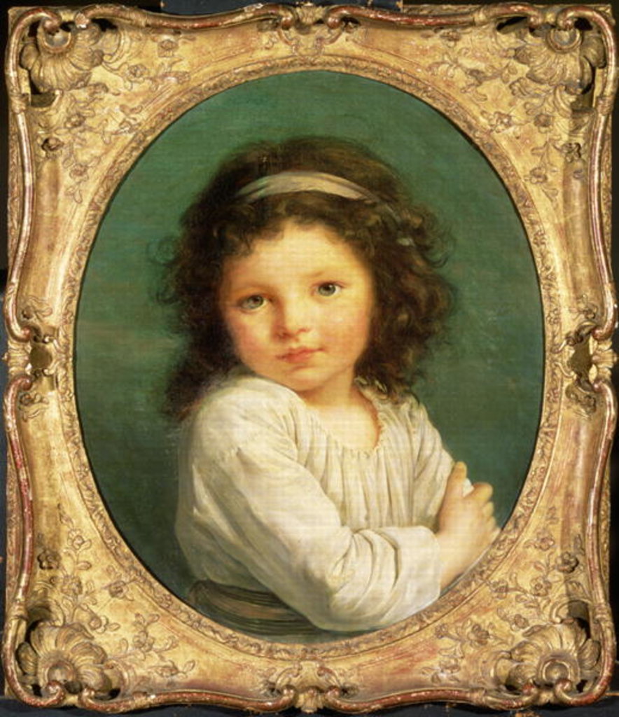 Detail of Portrait of Caroline Lalive de la Briche, 1786 by Elisabeth Louise Vigee-Lebrun