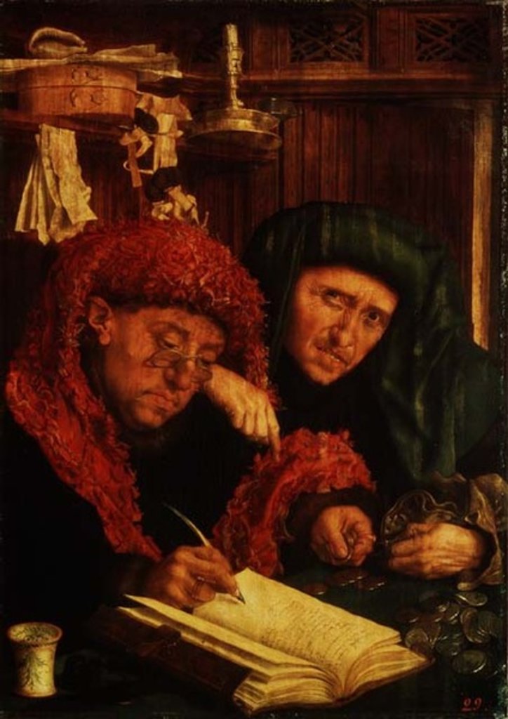 Detail of The Tax Collectors, 1550 by Marinus van Reymerswaele