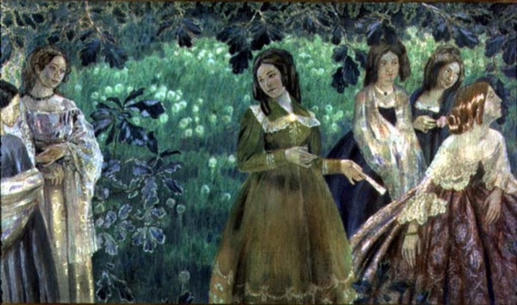 Detail of The Emerald Necklace, 1903-04 by Viktor Elpidiforovich Borisov-Musatov