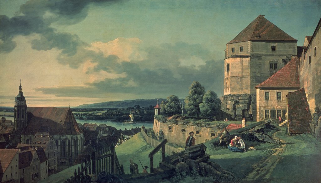 Detail of View from the Castle, 1753-55 by Bernardo Bellotto