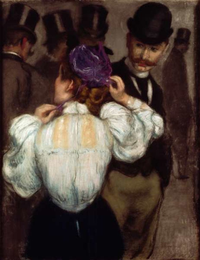 Detail of Street Scene by Federigo Zandomeneghi