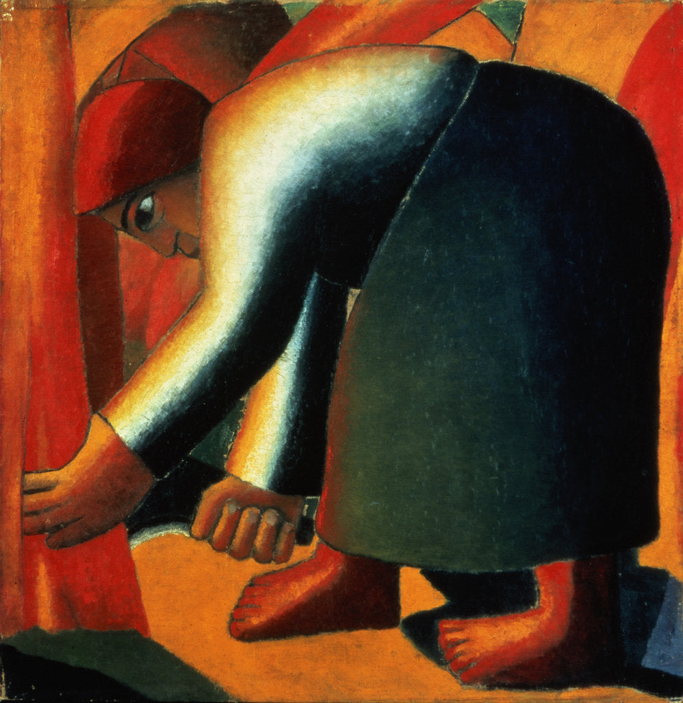 Detail of Woman Cutting, c.1900 by Kazimir Severinovich Malevich
