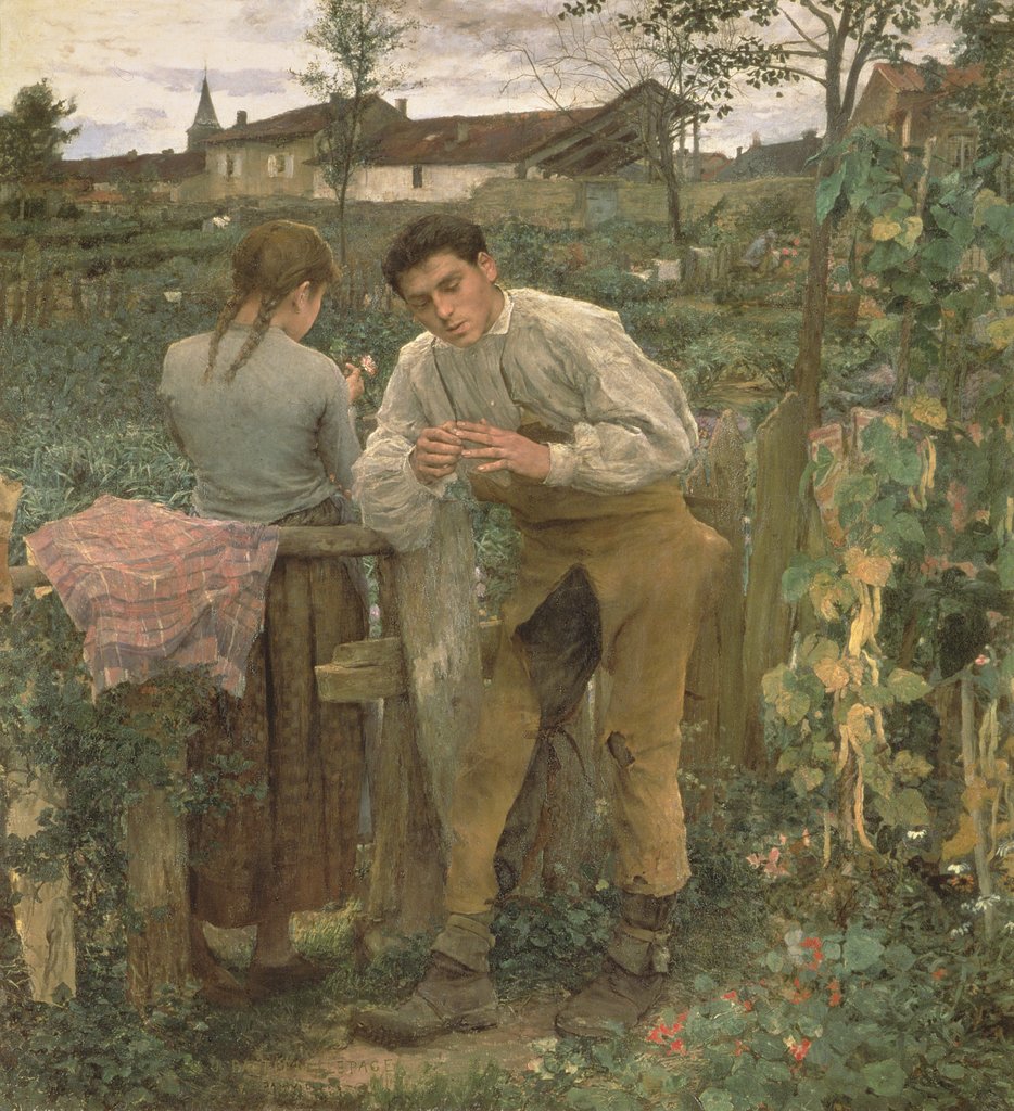 Detail of Rural Love, 1882 by Jules Bastien-Lepage