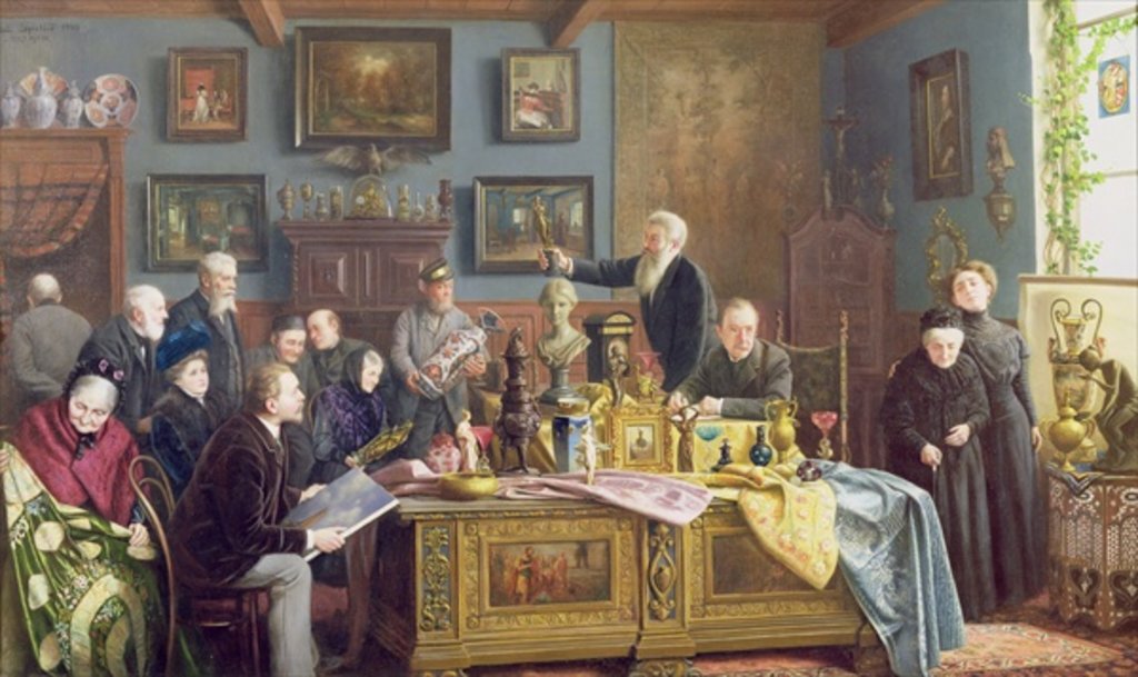 Detail of The Auction, 1910 by Carl Johann Spielter