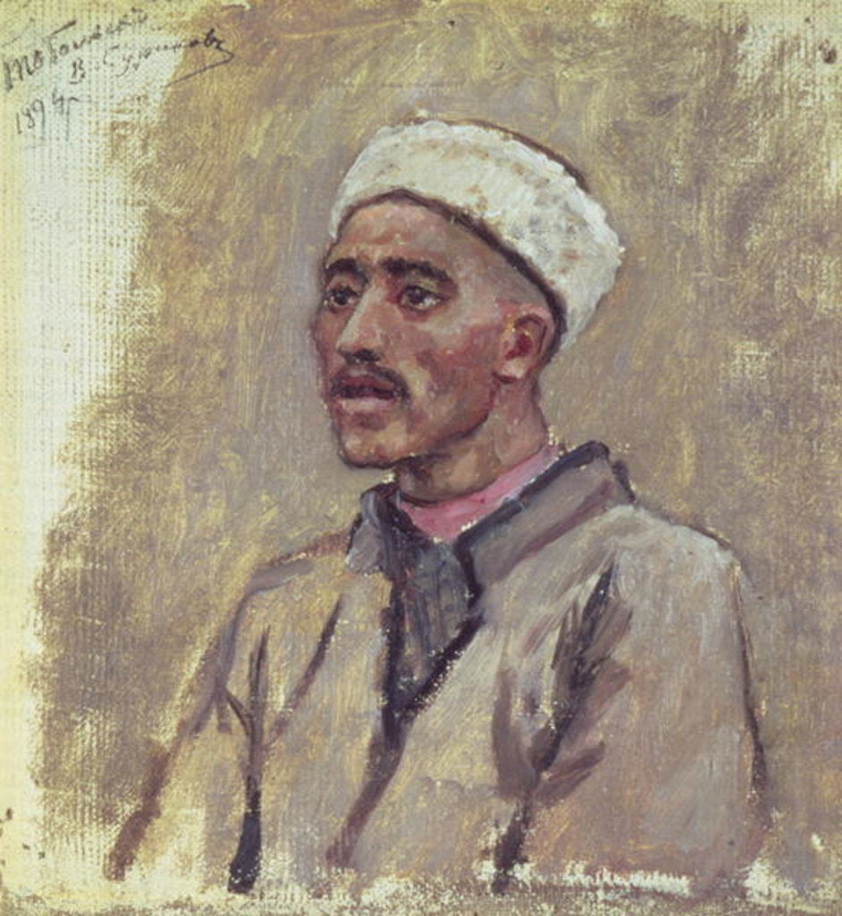 Detail of A Siberian Tartar, sketch for 'Yermak Conquers Siberia', 1894 by Vasilij Ivanovic Surikov