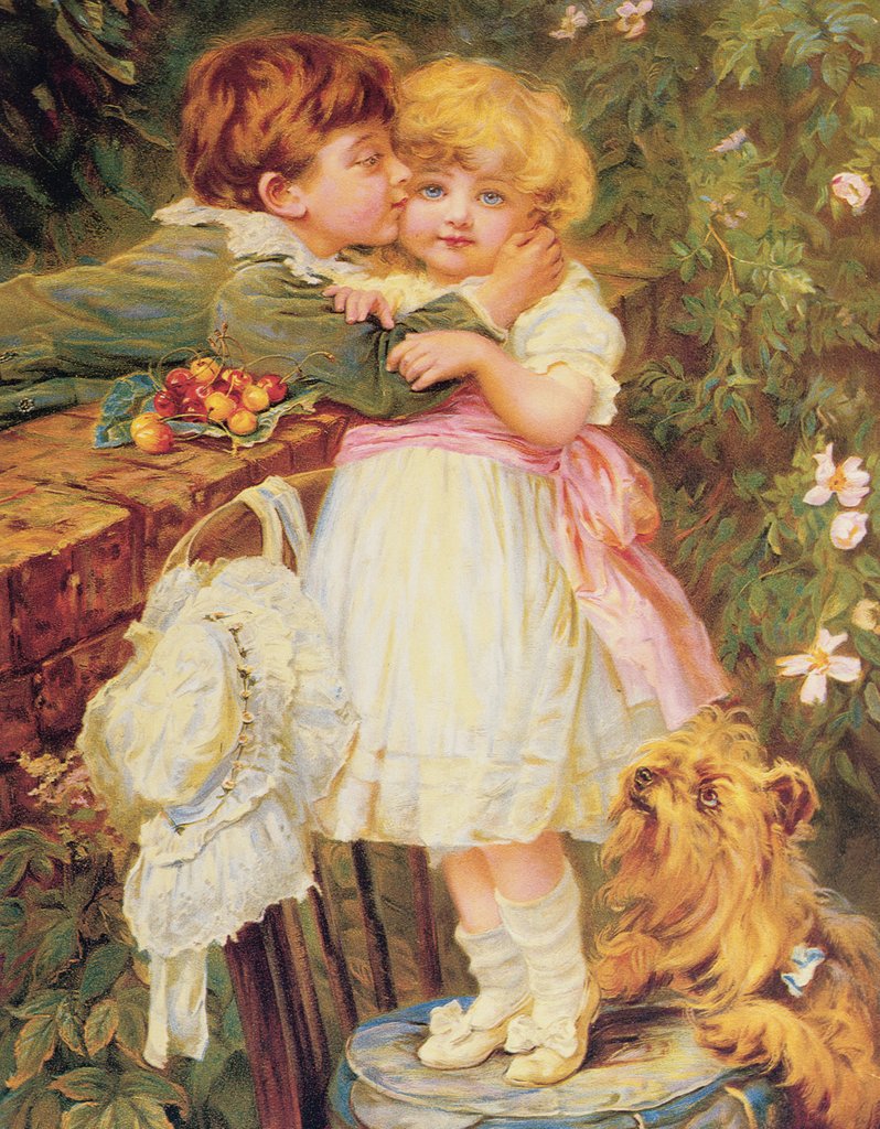 Detail of Over the Garden Wall by Frederick Morgan
