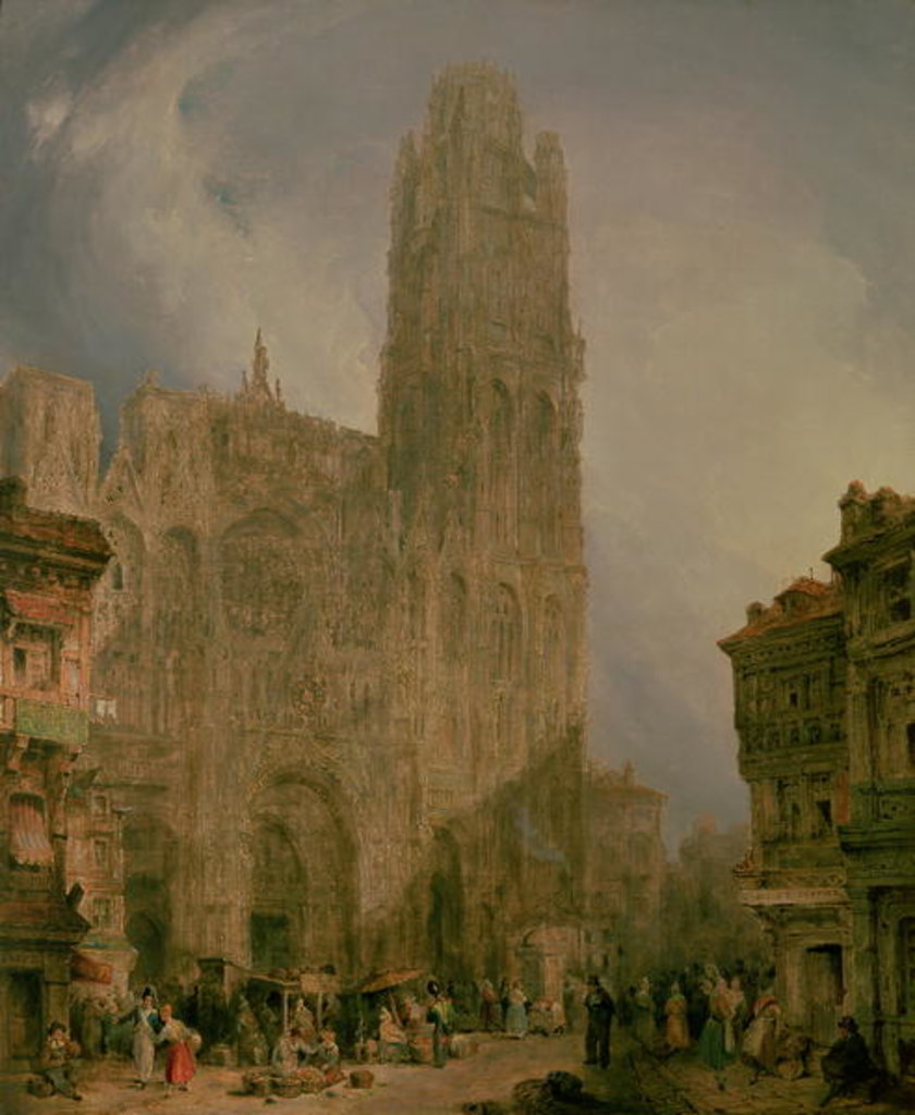 Detail of West Front of Notre Dame, Rouen by David Roberts