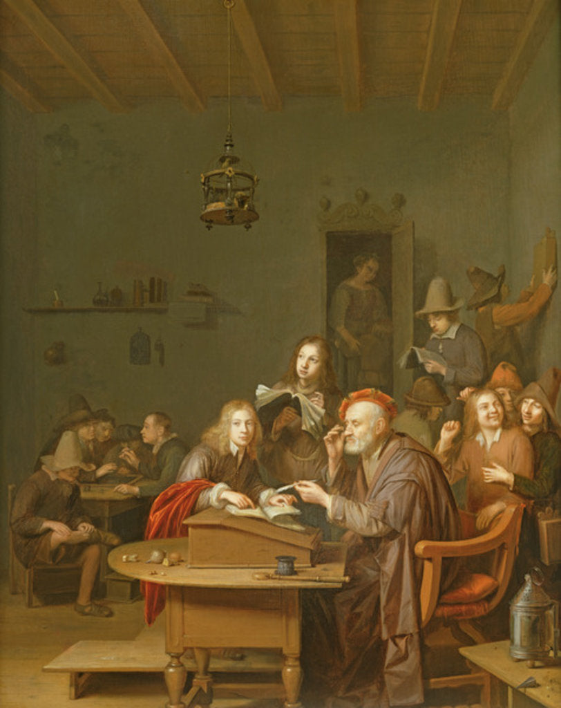 Detail of Interior of a School Room by Pieter Harmansz Verelst