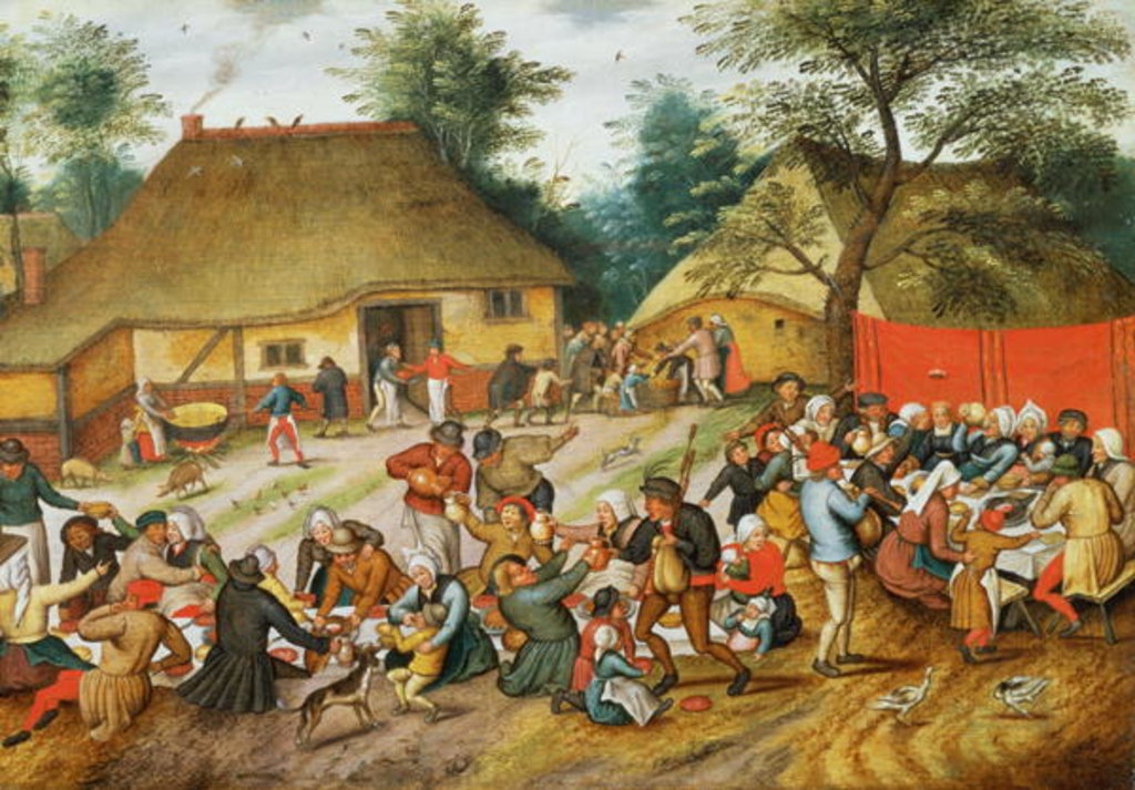 Detail of Wedding Feast by Pieter the Younger Brueghel