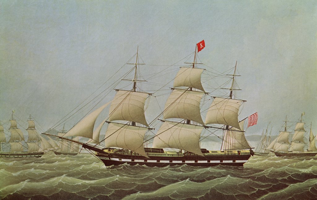 Detail of Full-rigged Ship `Bremerhaven' ex 'Rochester' by Anonymous Anonymous