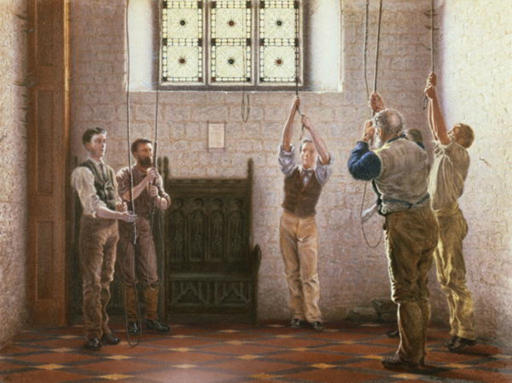 Detail of Bell Ringers by Henry Ryland