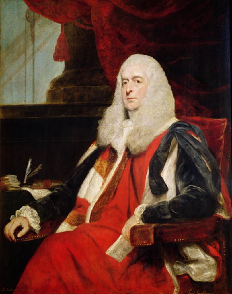Detail of Alexander Loughborough, Earl Rosslyn and Lord Chancellor, 1785 by Joshua Reynolds