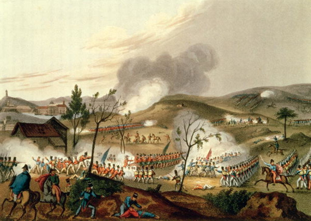 Detail of The Battle of Waterloo, 18 June 1815 by William Heath