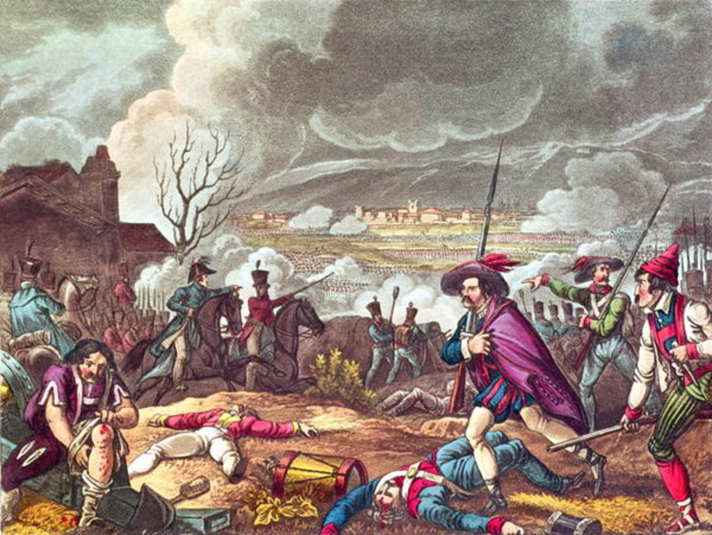 Detail of The Battle of Toulouse, 10th April 1814 by William Heath (after)