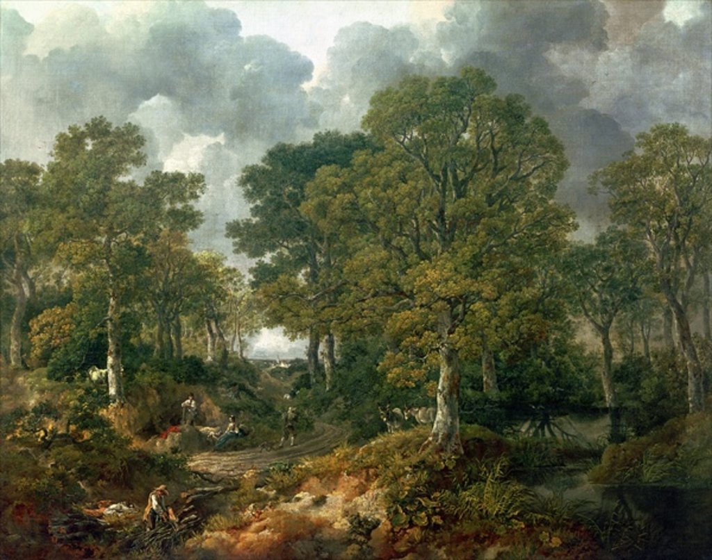 Detail of Cornard Wood, near Sudbury, Suffolk, 1748 by Thomas Gainsborough
