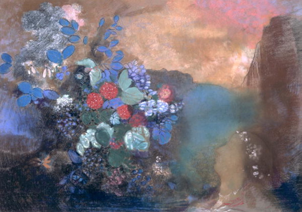 Detail of Ophelia among the Flowers, c.1905-8 by Odilon Redon