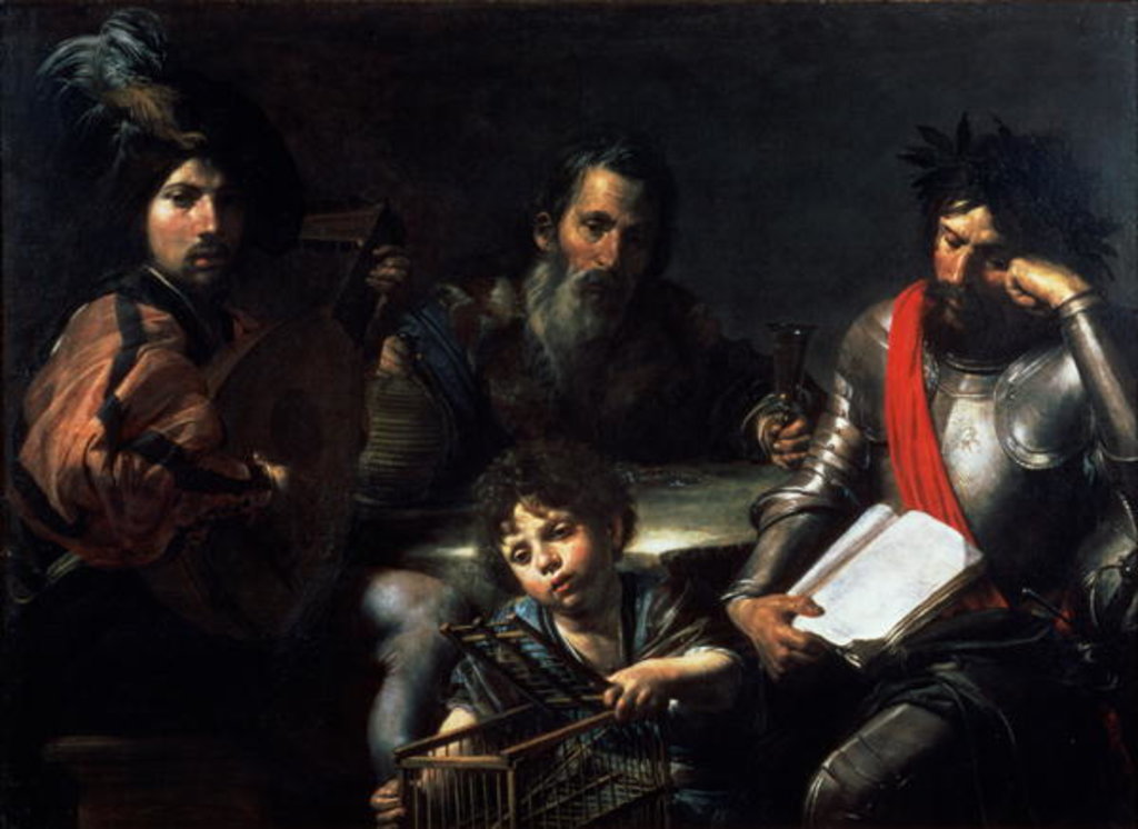 Detail of The Four Ages of Man, c.1629 by Valentin de Boulogne