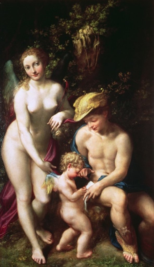 Detail of Venus with Mercury and Cupid, c.1525 by (c.1489-1534) Correggio