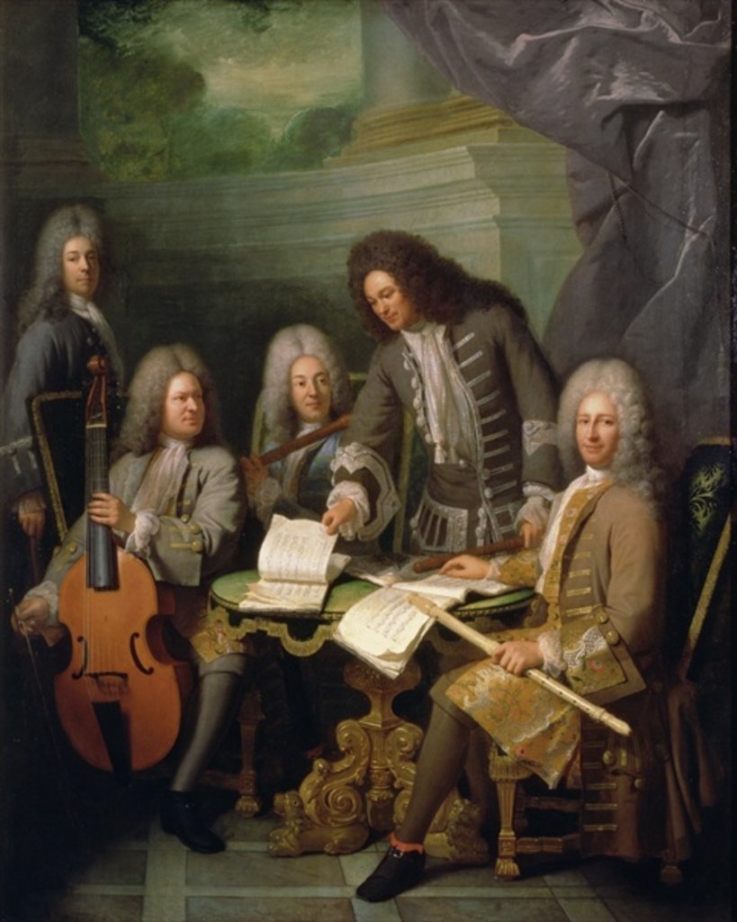 Detail of La Barre and Other Musicians, c.1710 by Andre Bouys