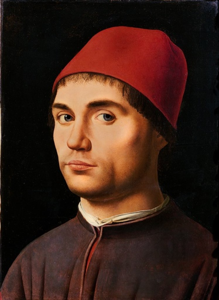 Detail of Portrait of a Man, c.1475-6 by Antonello da Messina