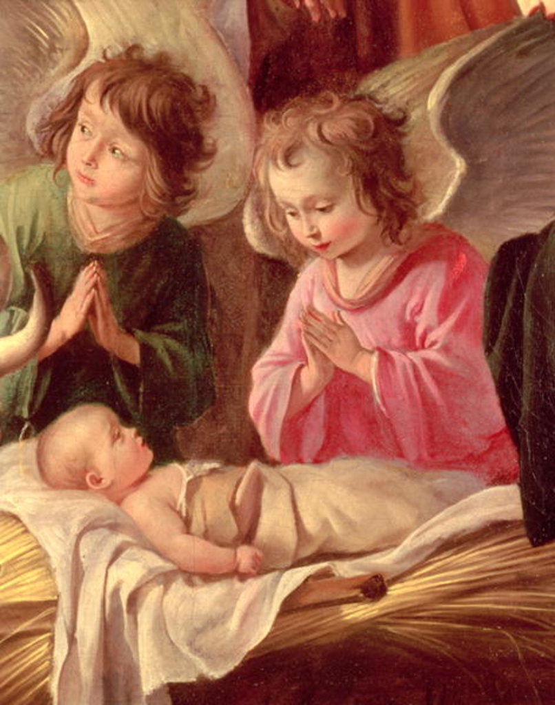 Detail of The Adoration of the Shepherds, Angels and Child, detail, c.1640 by Antoine and Louis & Mathieu (1607-77) Le Nain