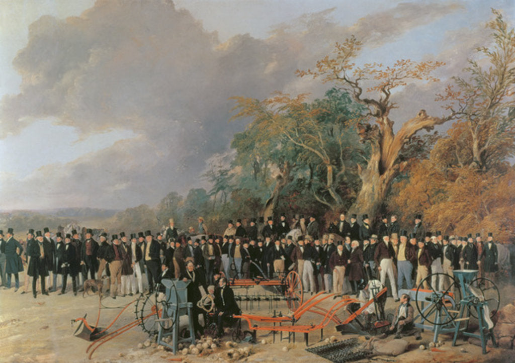 Detail of A Meeting of the English Royal Agricultural Society at Bristol Detail of Machinery and Farmers, 1842 by Richard Ansdell