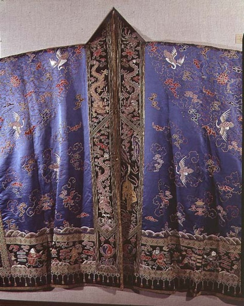 Detail of Taoist Robe From an Imperial Temple, with Emblems of the Sun and Moon, Chinese, Ch'ing Dynasty, 18th century, by Anonymous