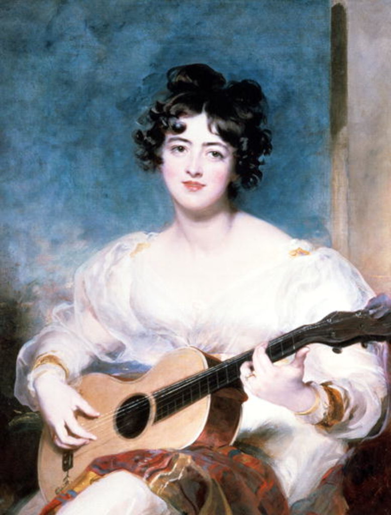 Detail of Lady Wallscourt, 1825 by Thomas Lawrence