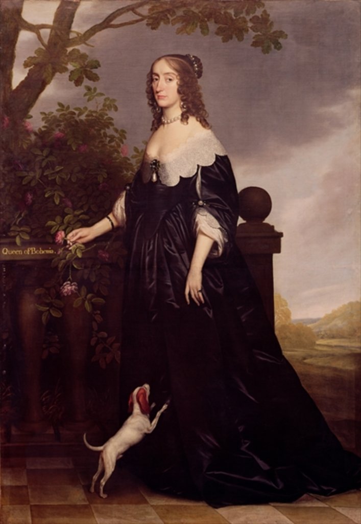 Detail of Elizabeth Stuart, Queen of Bohemia, 1642 by Gerrit van Honthorst