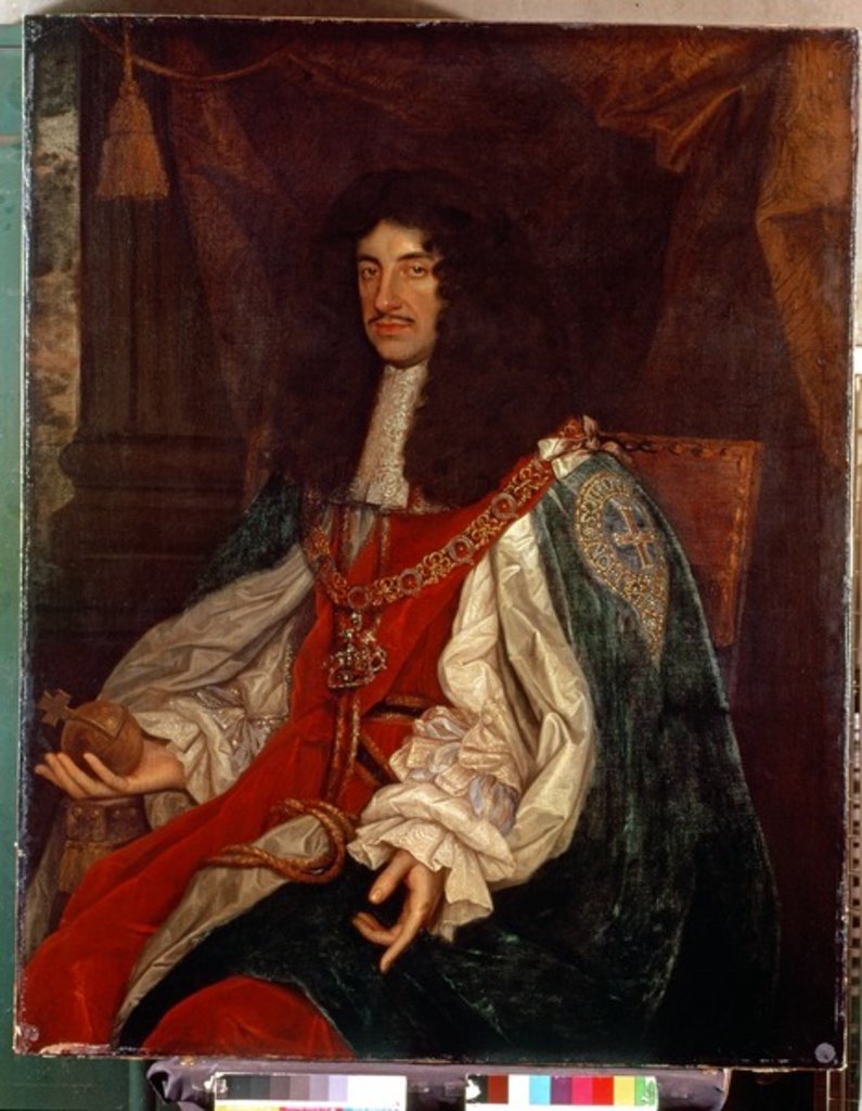 Detail of Portrait of Charles II c.1660-65 by John Michael Wright