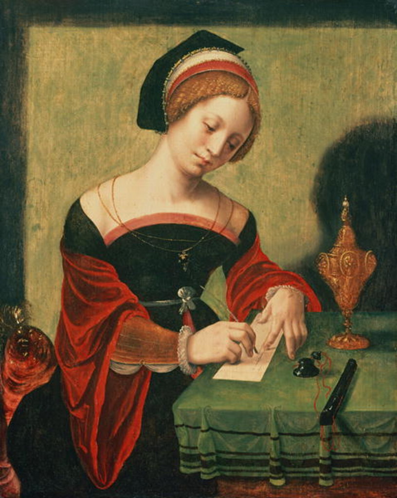 Detail of Portrait of a Lady as the Magdalen by Master of the Female Half Lengths