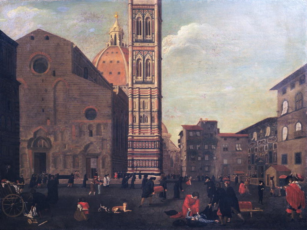Detail of The Plague in Florence in 1630 by Baccio del