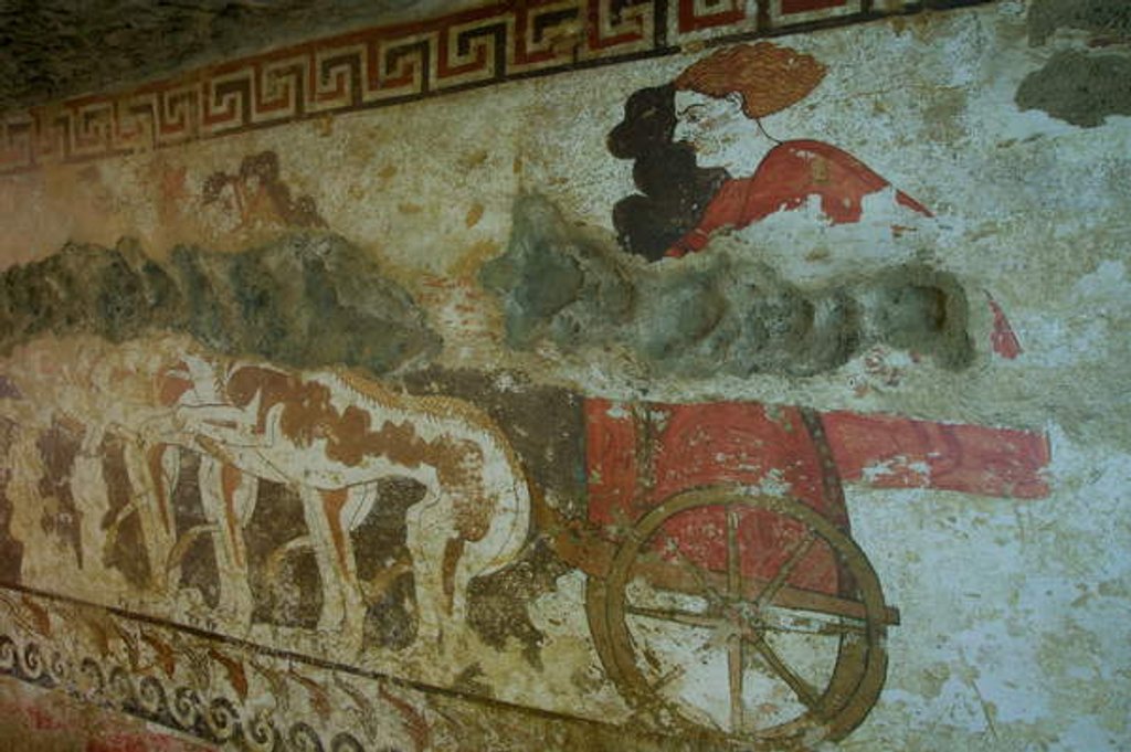 Detail of Mural from the Tomb of the Infernal Quadriga by Etruscan