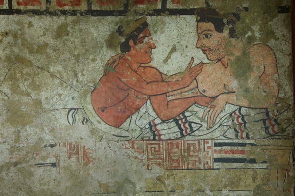 Detail of Detail of a mural from the Tomb of the Infernal Quadriga by Etruscan