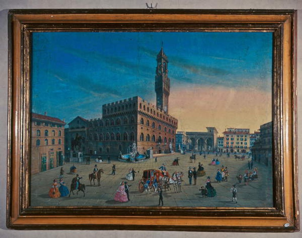 Detail of Palazzo Vecchio in the Piazza della Signoria, Florence by Italian School