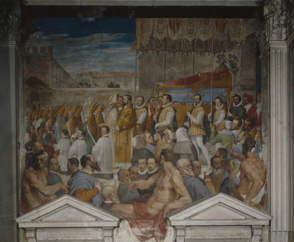 Detail of Procession of the body of Saint Antoninus, 1589 by Domenico Cresti
