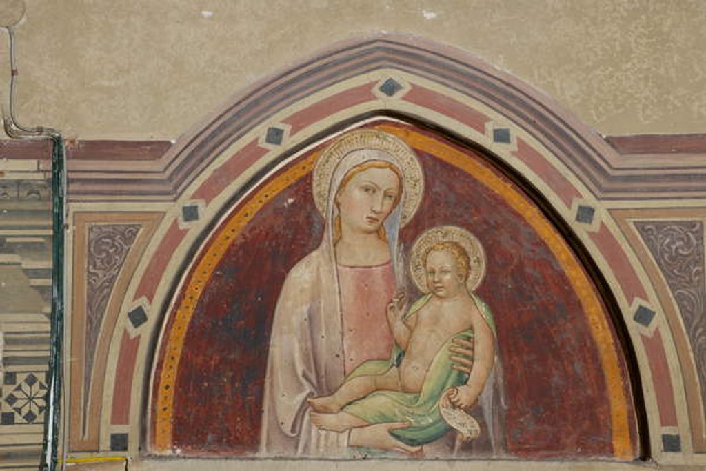 Detail of Madonna and Child by Maestro del Carmine di Firenze